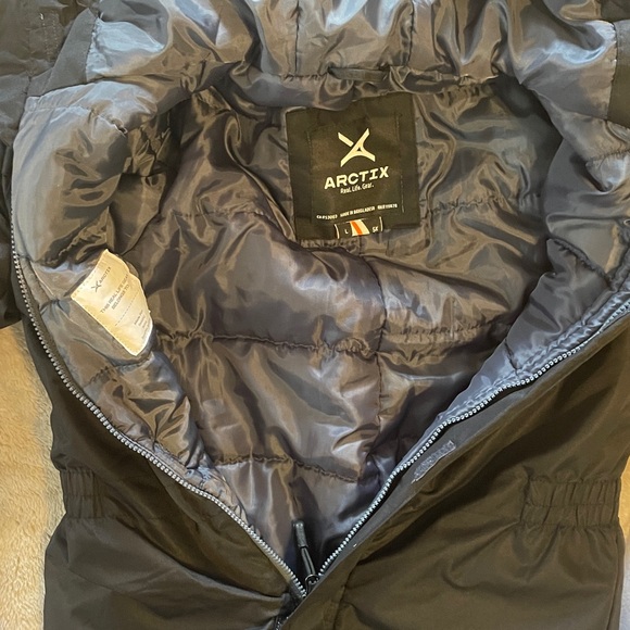 Arctix Kids Youth Size Large Black and Gray Winter Jumpsuit Coveralls Pockets - Picture 11 of 11